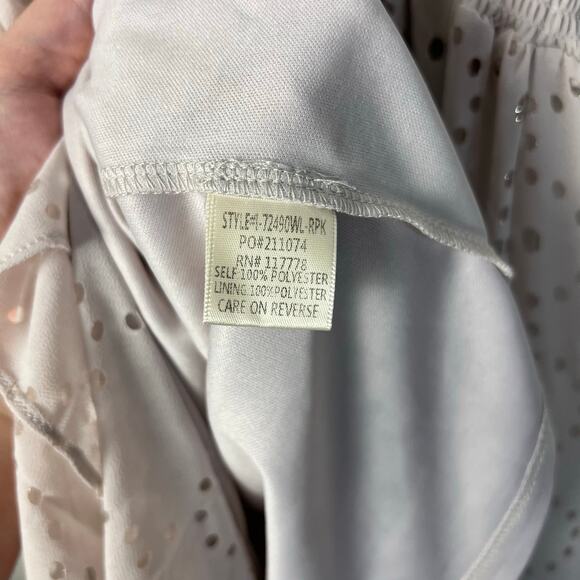 It’s All Love Chiffon Maxi Dress Medium – Boho Resort Laser-Cut Metallic Detail - Picture 7 of 12